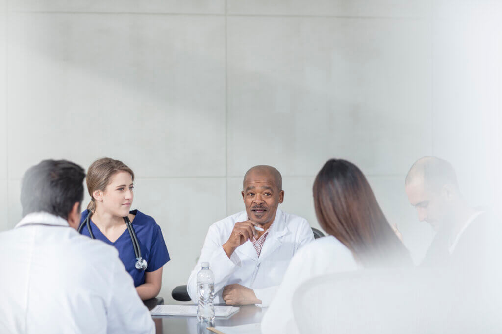 Group of medical professionals in a meeting